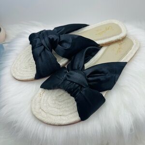 SEYCHELLES Satin Slide Sandals